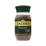 قهوه فوری200گرمی جاکوبز(190)درب سبز با کافئین بیشتر مونارچ جاکوپز وارداتی